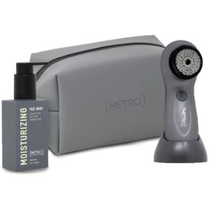 Metro Man Face Travel Kit Moisturizing Face Wash 100ml & USB Facial Brush & Waterproof Travel Bag NoColor NoSize