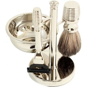 Bey-Berk Mach 3 Razor & Pure Badger Brush with Soap Dish NoColor NoSize