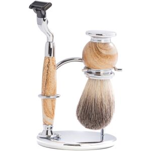 Bey-Berk Mach 3 Razor & Pure Badger Brush on Chrome NoColor NoSize