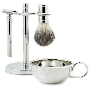 Bey-Berk Safety Razor & Pure Badger Brush with Soap Dish NoColor NoSize