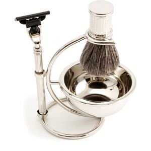 Bey-Berk Mach 3pc Chrome Razor & Pure Badger Brush & Soap Dish NoColor NoSize
