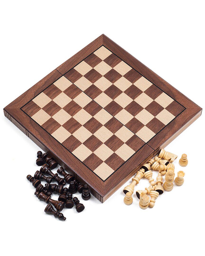 Trademark Chess Board Walnut Fold-Up Book Style NoColor NoSize