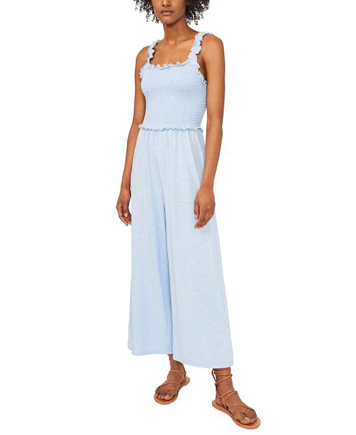 Riley & Rae Women's Smocked Jumpsuit Blue Size X-Small