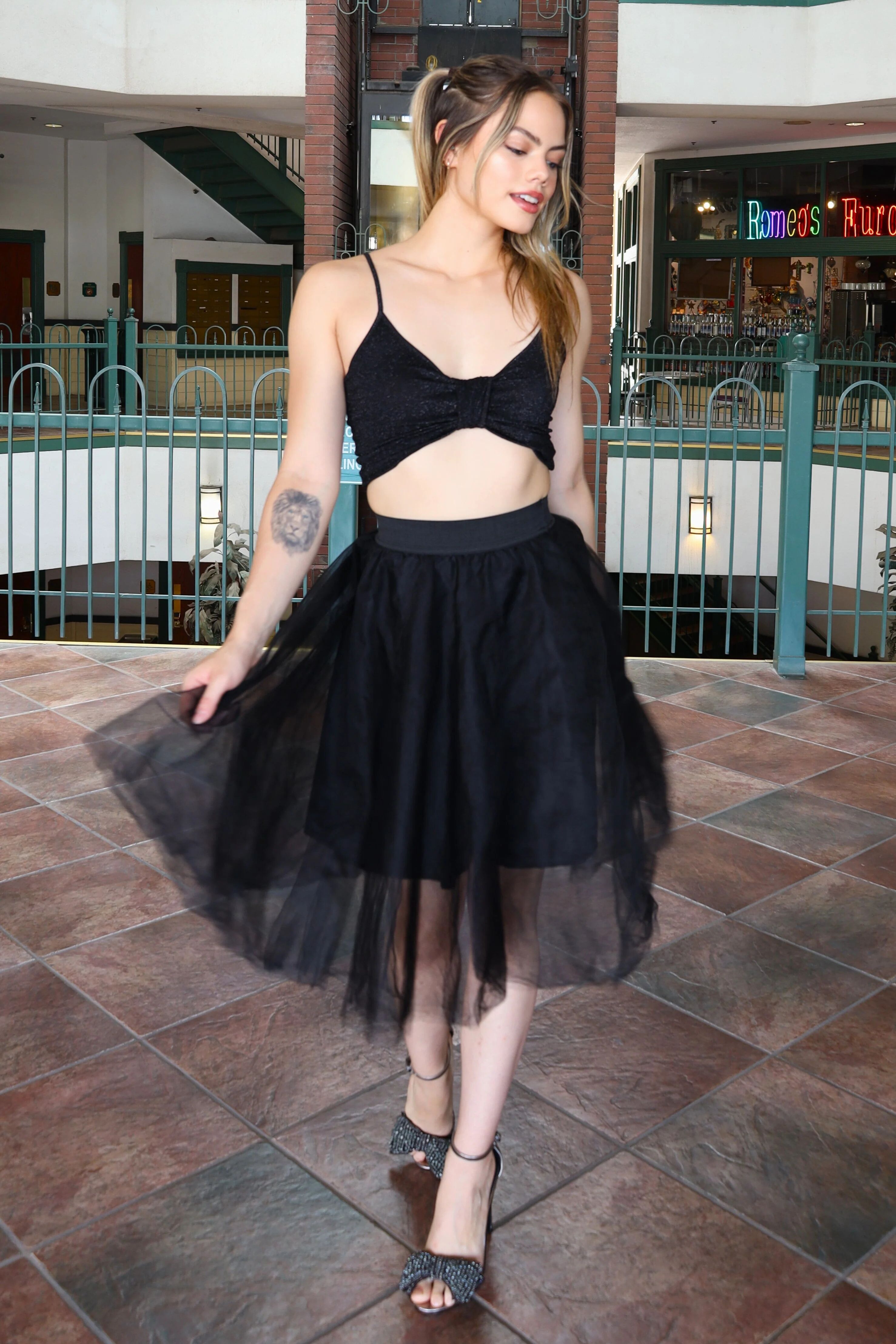 Heavens Secret Closet Twirl Your World Tulle Skirt - Black XS