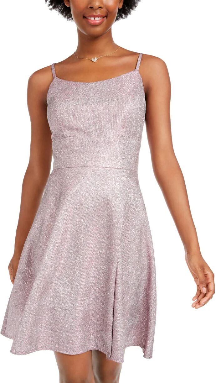 Morgan & Company Women's Shimmer Skater Dress Pink Party -Size 1