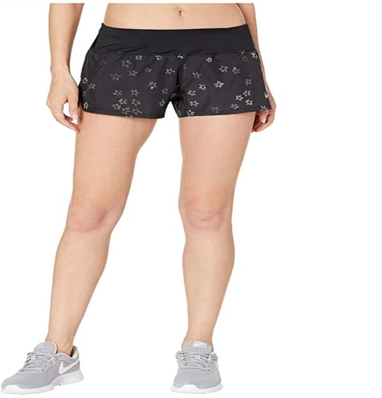 Nike Women's Dri Fit Printed Running Shorts Black Size S