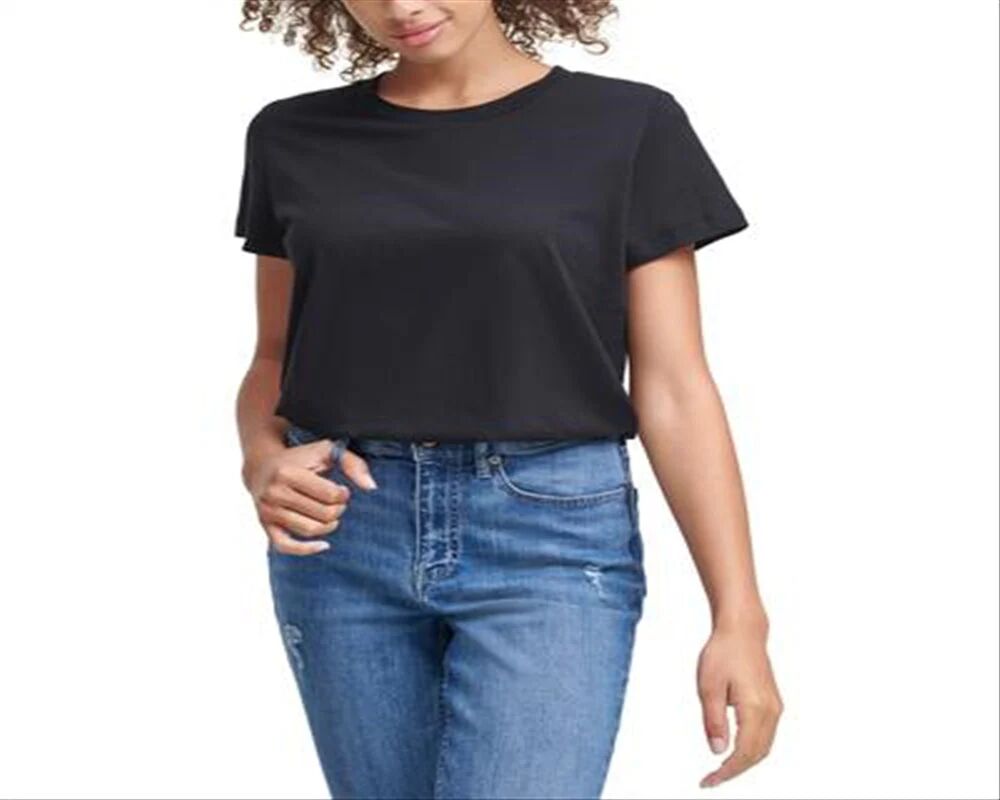 Calvin Klein Women's Jeans Short Sleeve T-Shirt Bodysuit Black Size Small