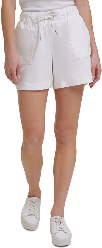 Calvin Klein Women's Jeans Drawstring Shorts White Size Medium