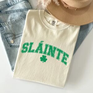 Refinery No.1 Slainte, Gaelic, Health, Luck, Collegiate, St Patrick's Day Comfort Colors Tshirt XL