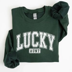 Refinery No. 1 Lucky Aunt, Retro, St Patrick's Day Sweatshirt Large