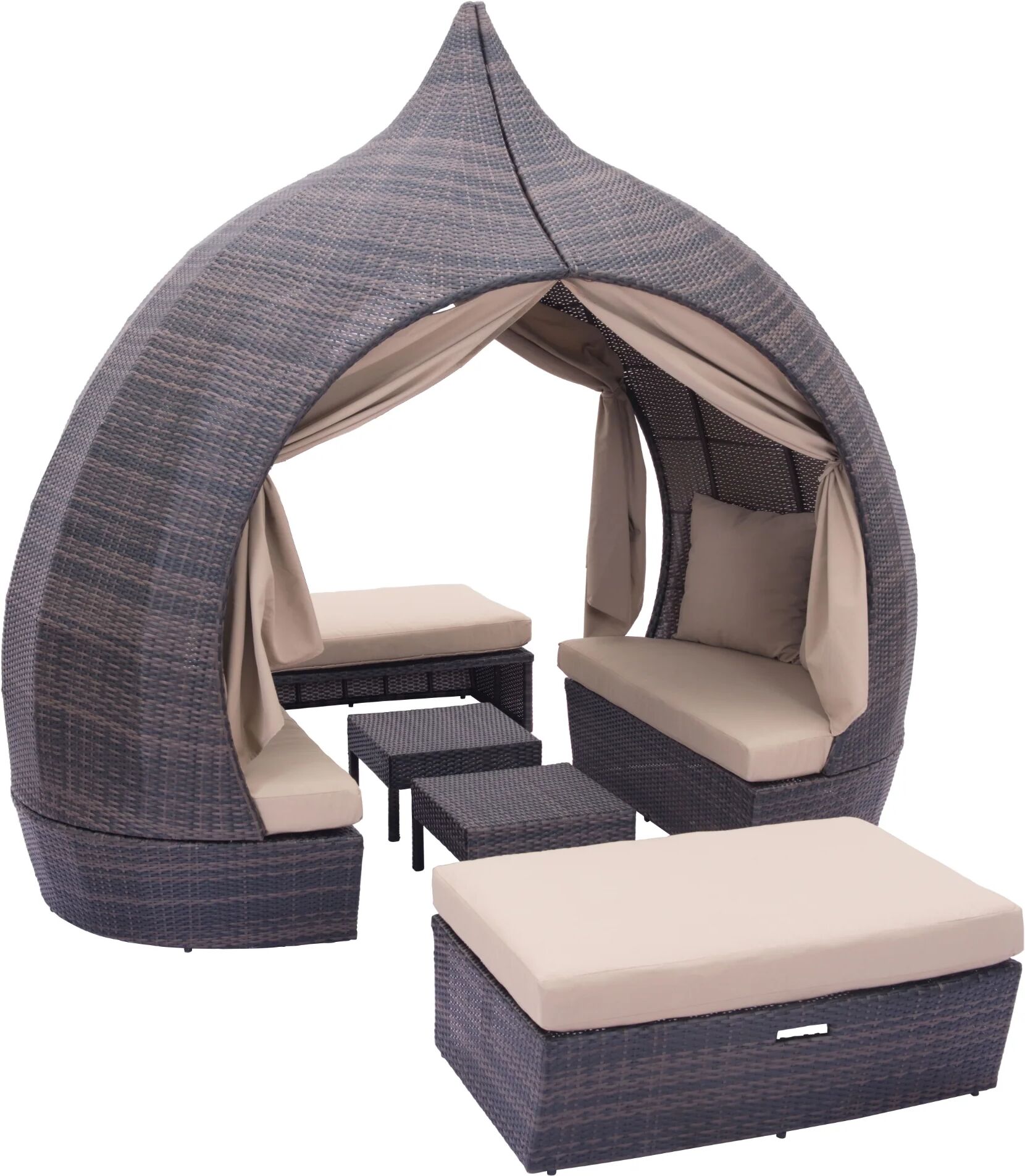 Zuomod Majorca Daybed Brown & Beige