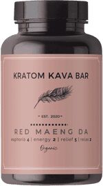 KratomKavaBar Red Maeng Da Capsules - 300ct