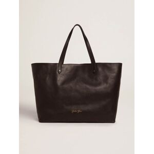Golden Goose - Pasadena Bag In Black Hammered Leather With Gold Logo On The Front, Woman, Size: U