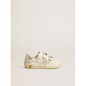 Golden Goose - Old School Junior With Suede Star And Metallic Leather Heel Tab, , Size: 23