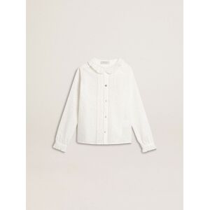 Golden Goose - Girls' White Broderie Anglaise Cotton Shirt, , Size: 12