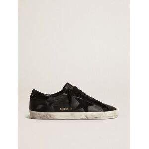 Golden Goose - Men's Super-star In Black Nappa With Black Suede Star And Heel Tab, Man, Size: 45