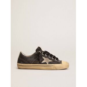 Golden Goose - Men's V-star Ltd In Black Canvas With Ice-gray Star And Heel, Man, Size: 43