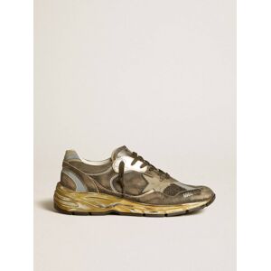 Golden Goose - Men’s Dad-star In Suede And Nylon With Khaki Leather Star And Heel Tab, Man, Size: 46