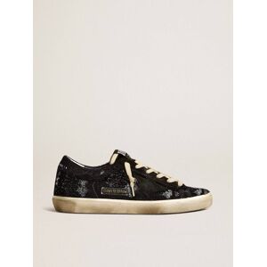Golden Goose - Men’s Super-star In Black Velvet And Suede With Black Suede Star, Man, Size: 39