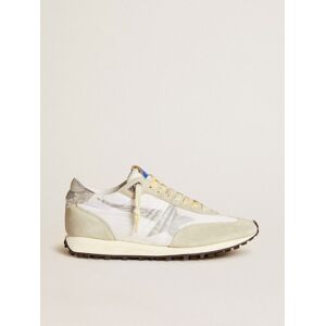 Golden Goose - Men’s Marathon With White Nylon Upper And Silver Star, Man, Size: 39