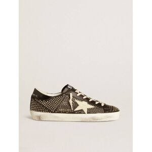 Golden Goose - Men’s Super-star In Studded Black Nappa With White Leather Star, Man, Size: 41