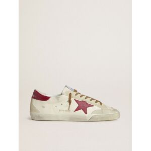 Golden Goose - Men's Super-star With Red Leather Star And Beige Suede Inserts, Man, Size: 39