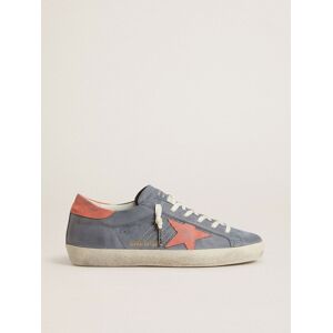 Golden Goose - Women's Super Star In Blue Nubuck With Pink Suede Star And Heel Tab, Woman, Size: 36