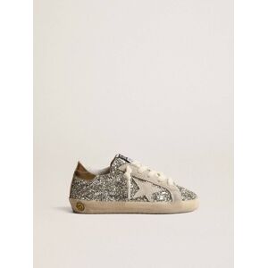 Golden Goose - Super-star Young In Glitter With A Suede Star And Gold Heel Tab, , Size: 28