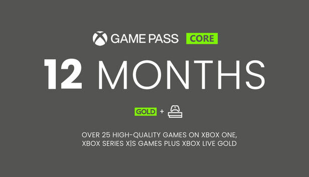 Microsoft Xbox Game Pass Core 12 Month