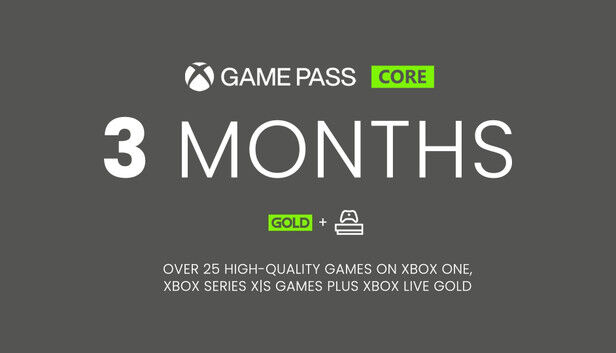 Microsoft Xbox Game Pass Core 3 Month