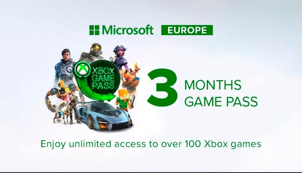 Microsoft Xbox Game Pass 3 Months Xbox