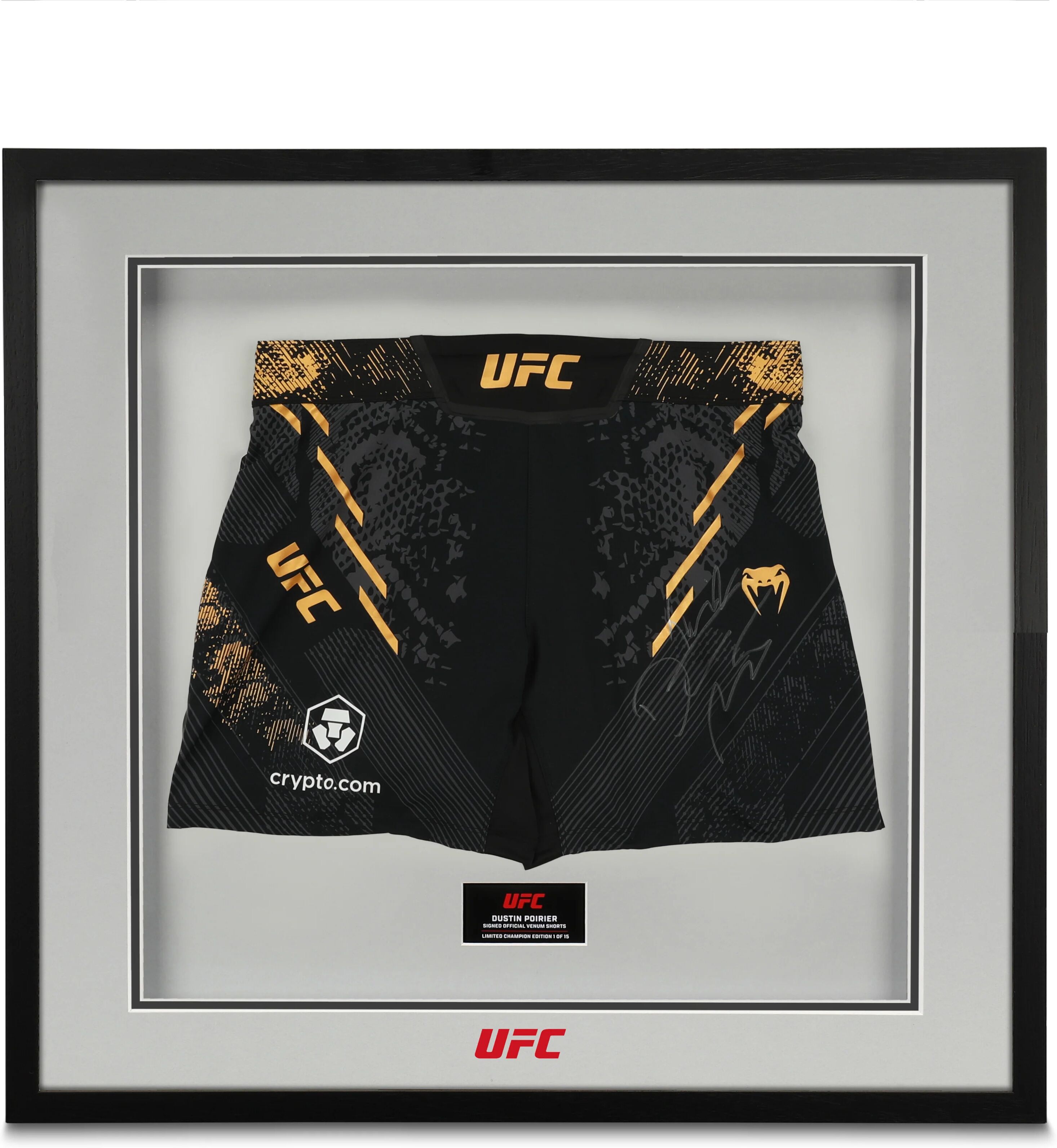 UFC Collectibles Dustin Poirier Champion Venum Adrenaline Short Fit Fight Shorts