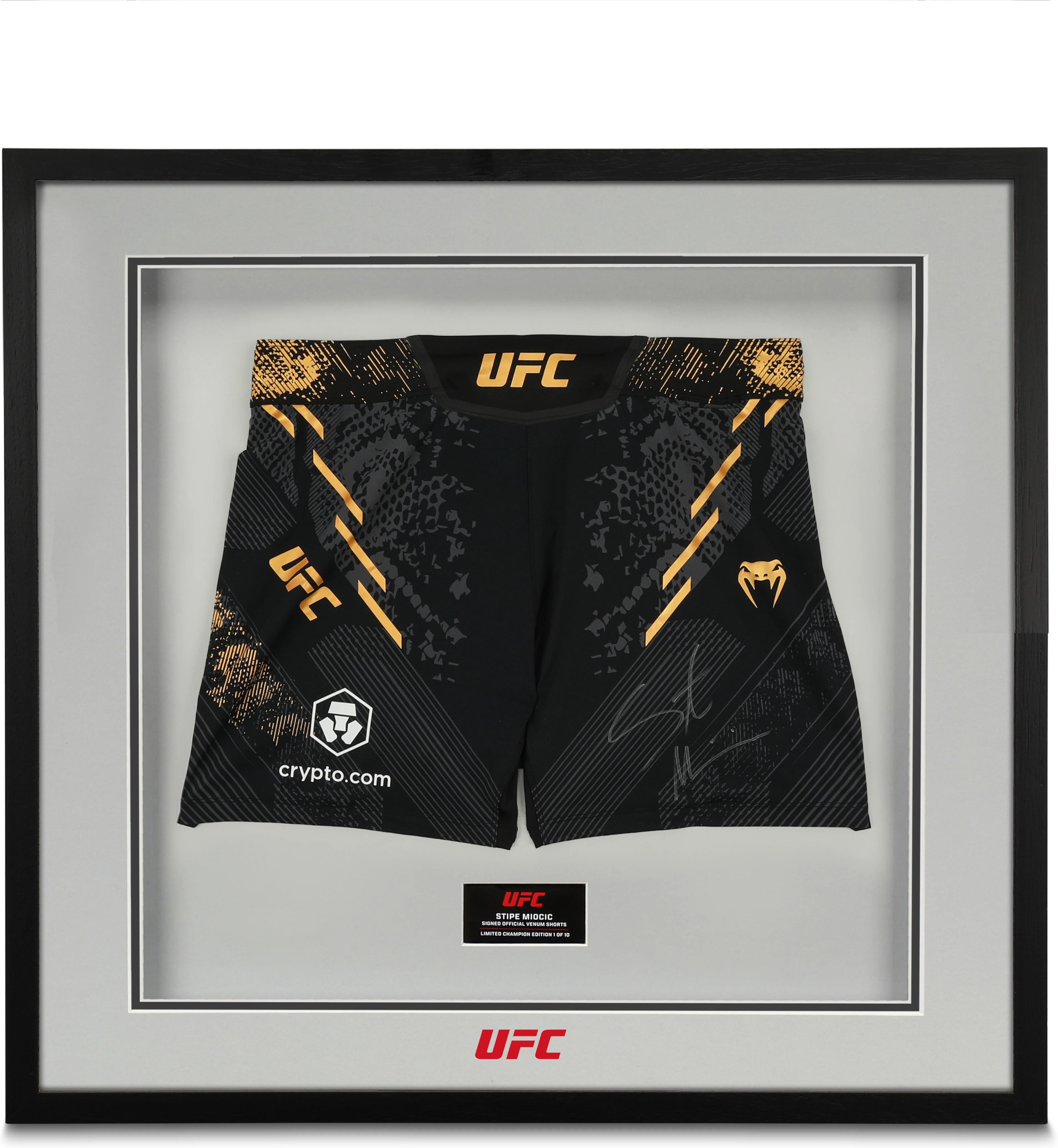 UFC Collectibles Stipe Miocic Champion Venum Adrenaline Signed Shorts