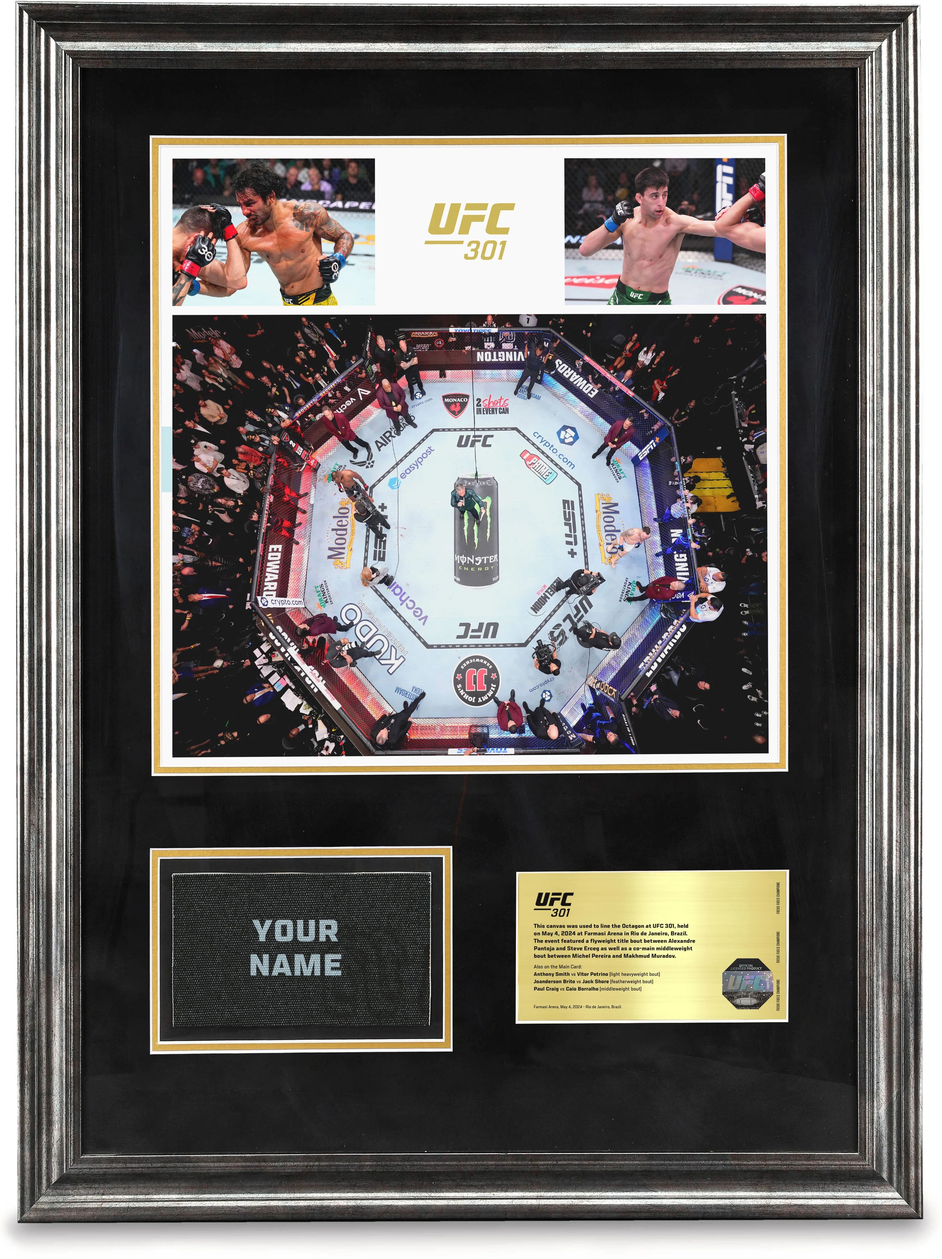 UFC Collectibles UFC 301: Pantoja vs Erceg Name on Canvas