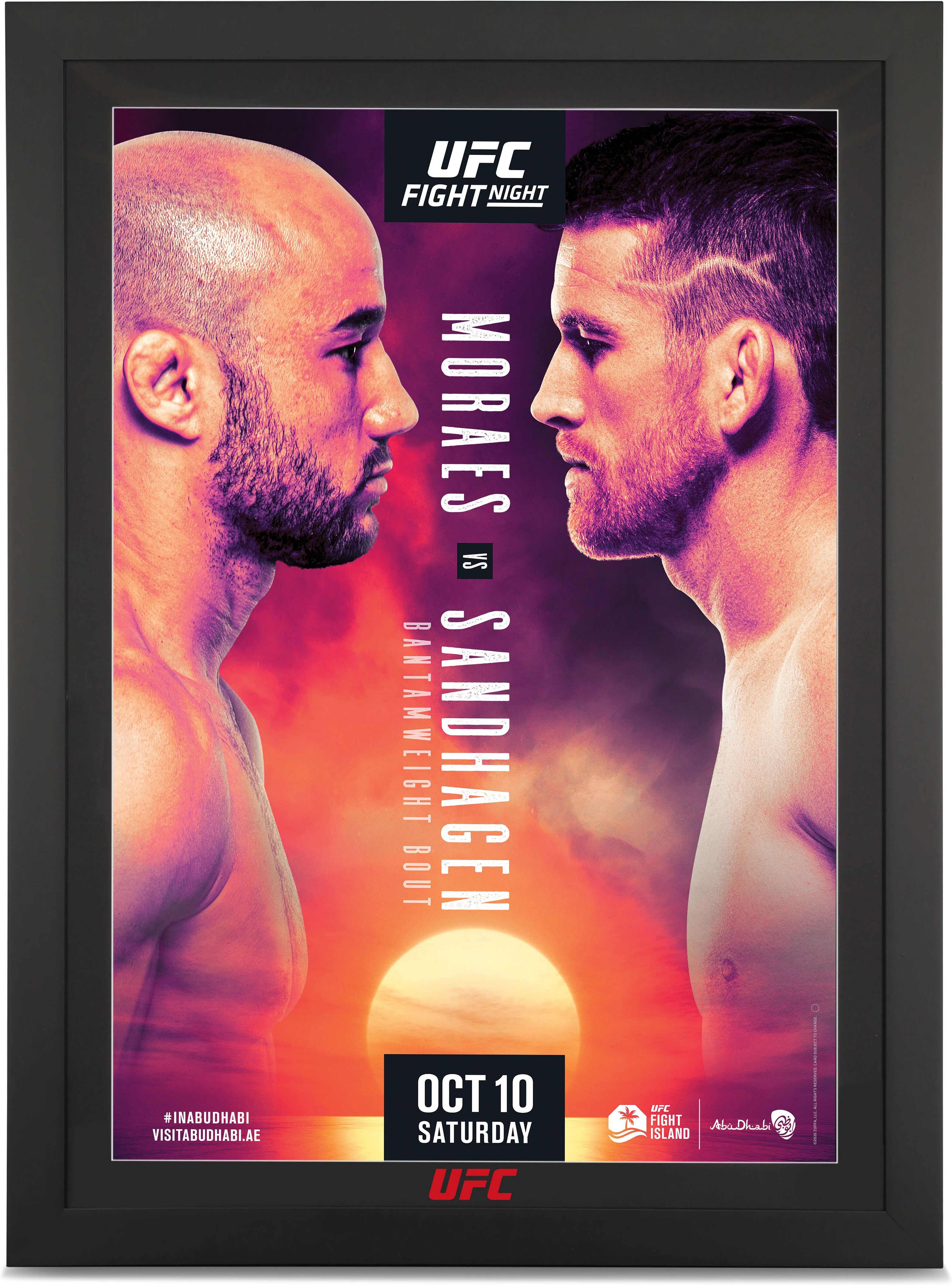 UFC Collectibles UFC Fight Night: Moraes vs Sandhagen Autographed Poster