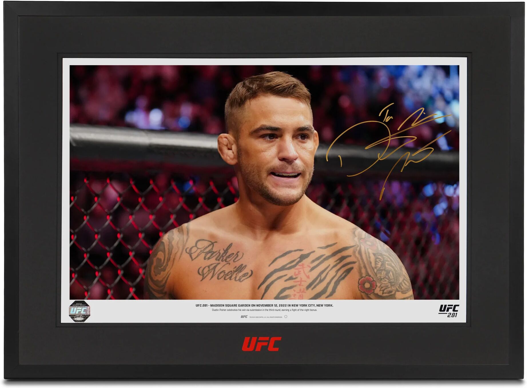 UFC Collectibles Dustin Poirier Signed Photo UFC 281