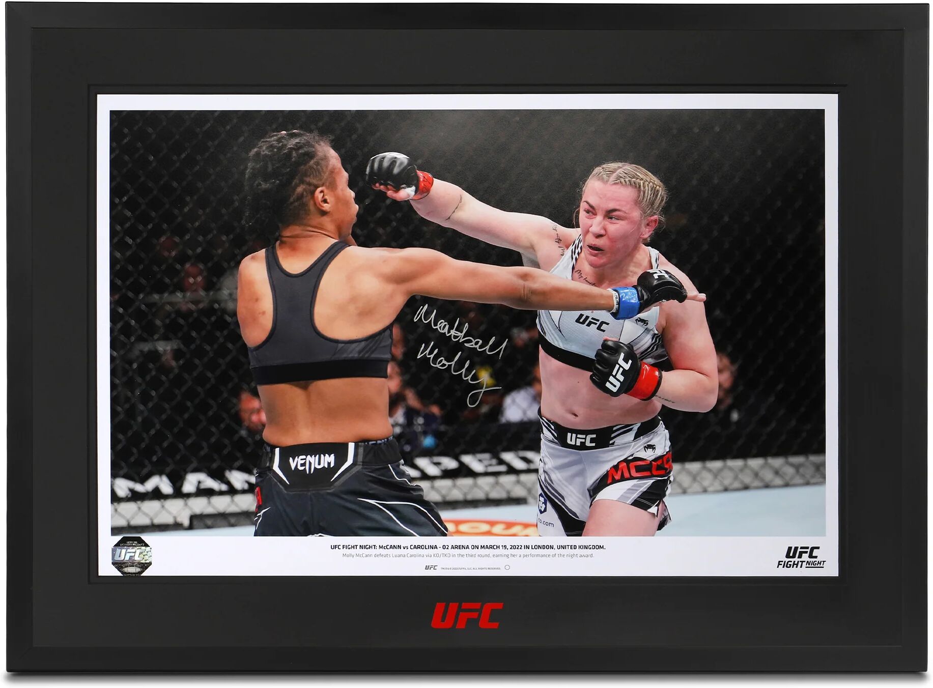 UFC Collectibles Molly McCann Signed Photo UFC Fight Night: Volkov vs Aspinall