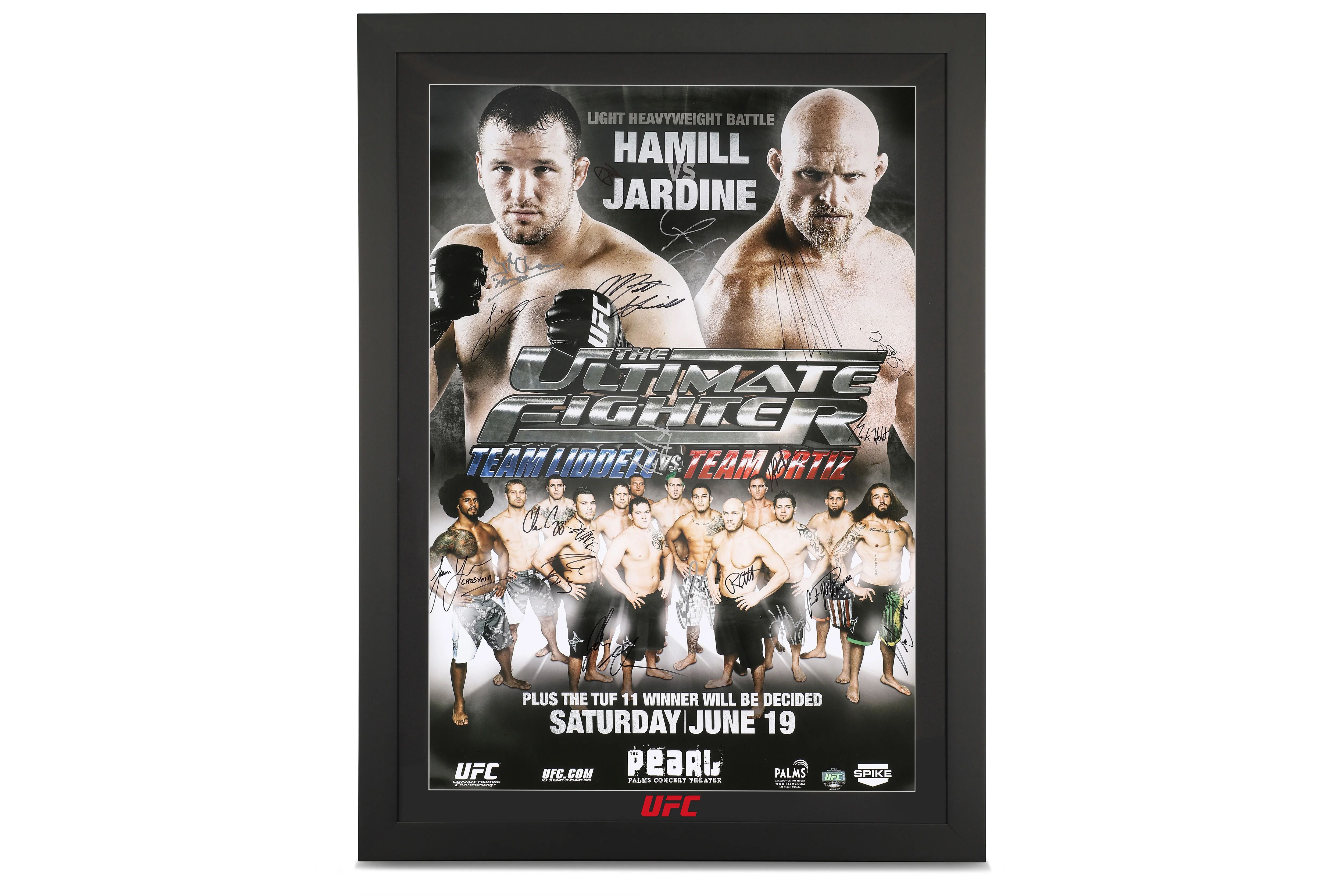 UFC Collectibles TUF 11: Team Liddell vs Team Ortiz Autographed Event Poster