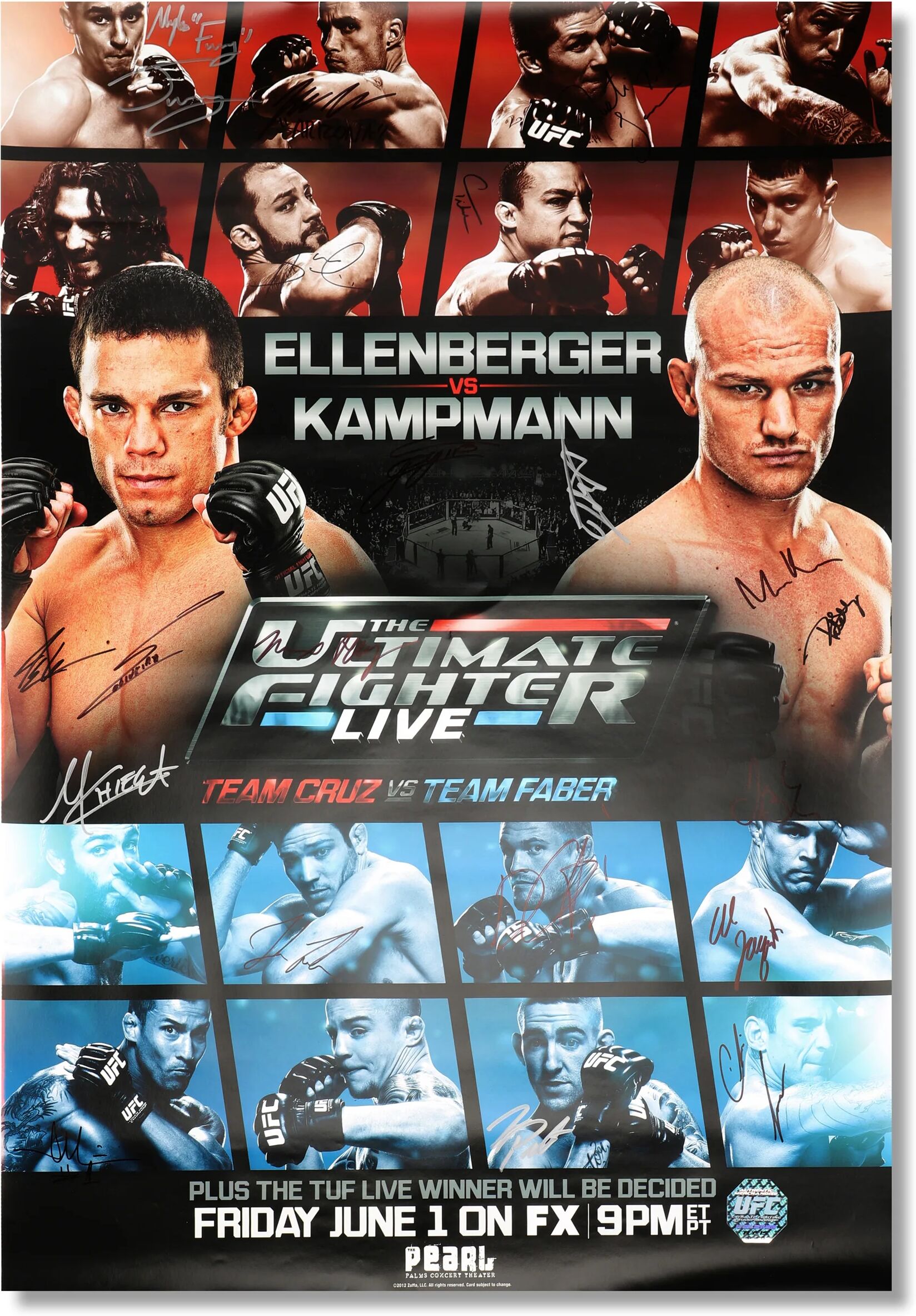 UFC Collectibles TUF 15: Autographed Event Poster