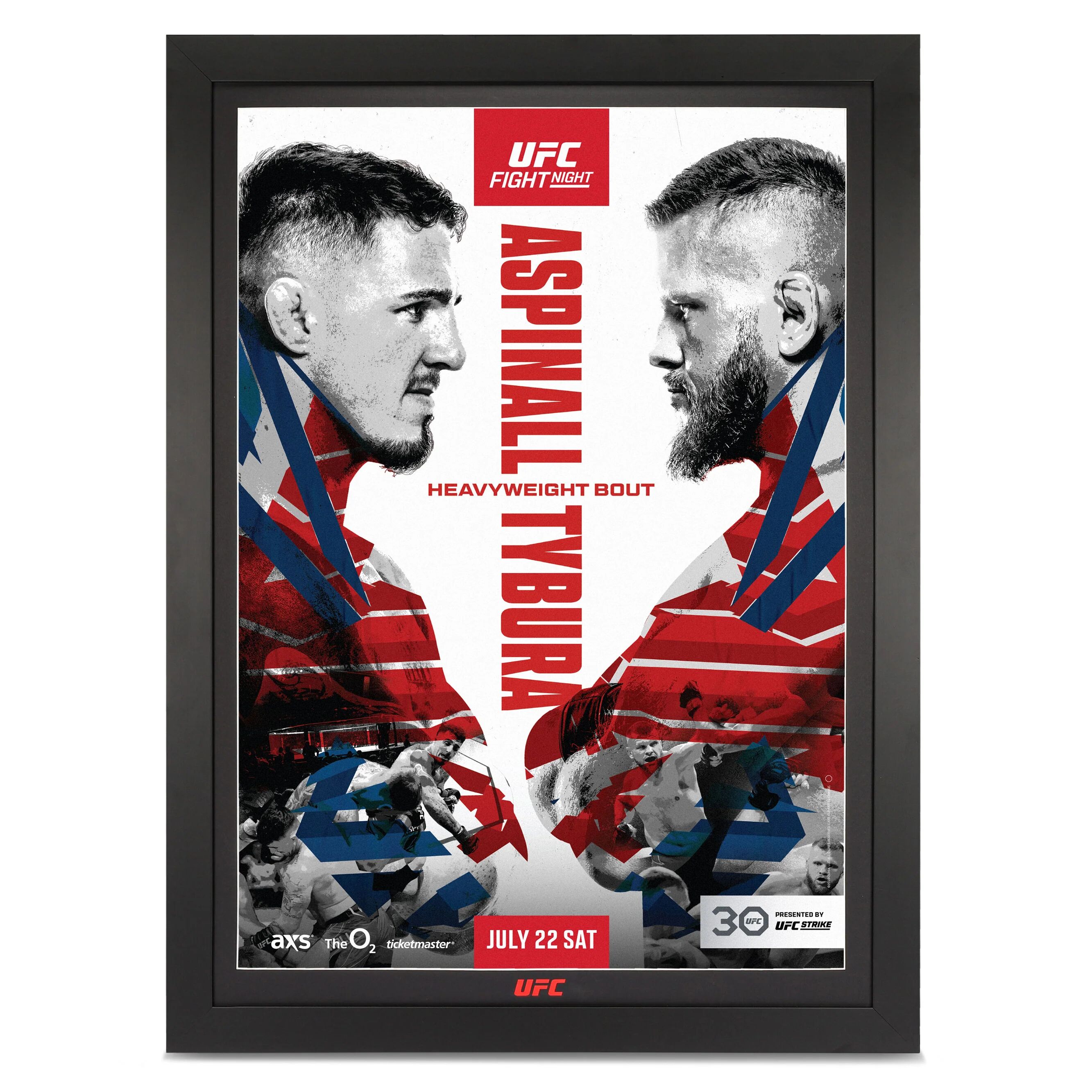 UFC Collectibles UFC Fight Night: Aspinall vs Tybura Autographed Event Poster