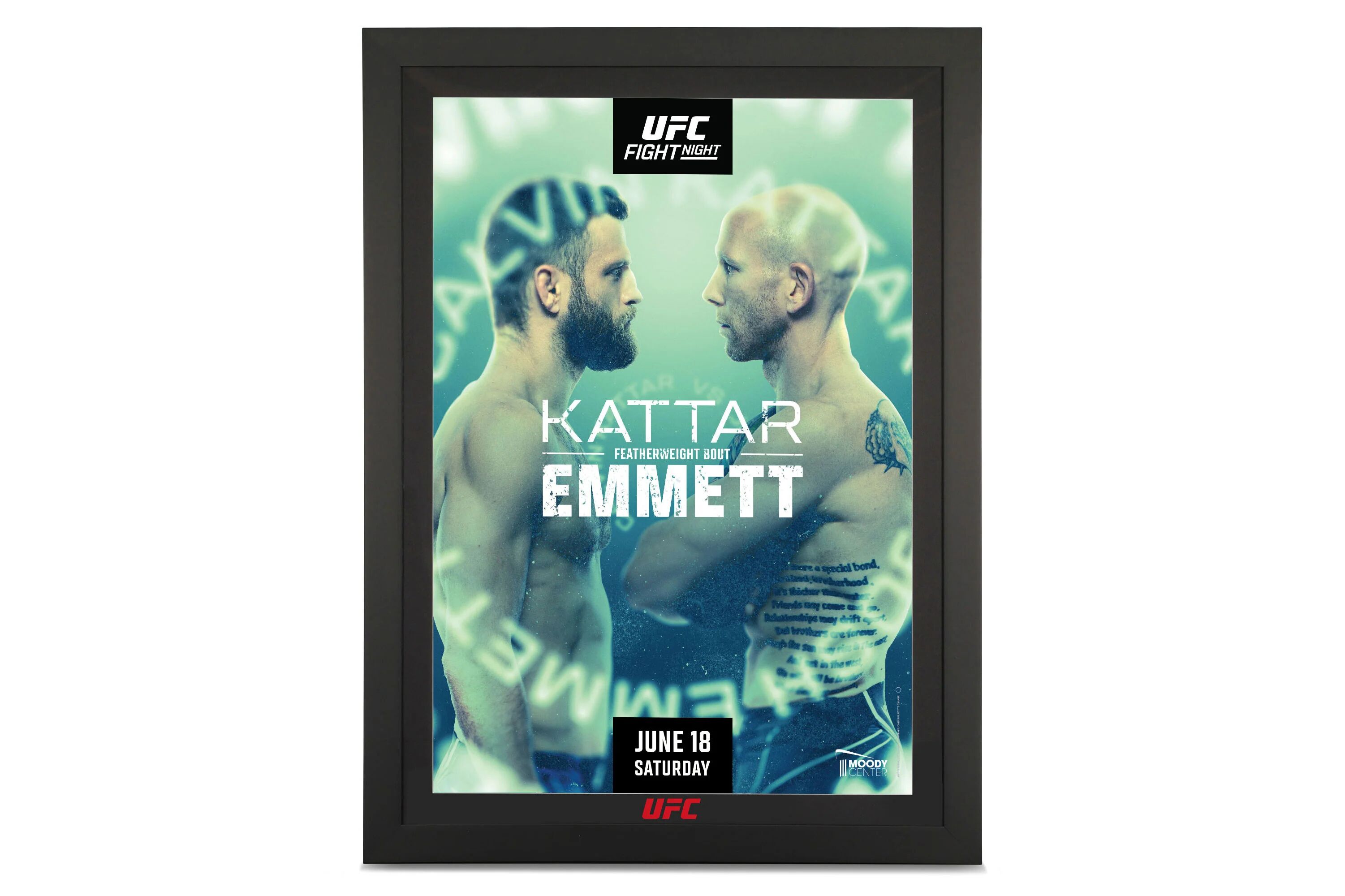 UFC Collectibles UFC Fight Night: Kattar vs Emmett Autographed Poster
