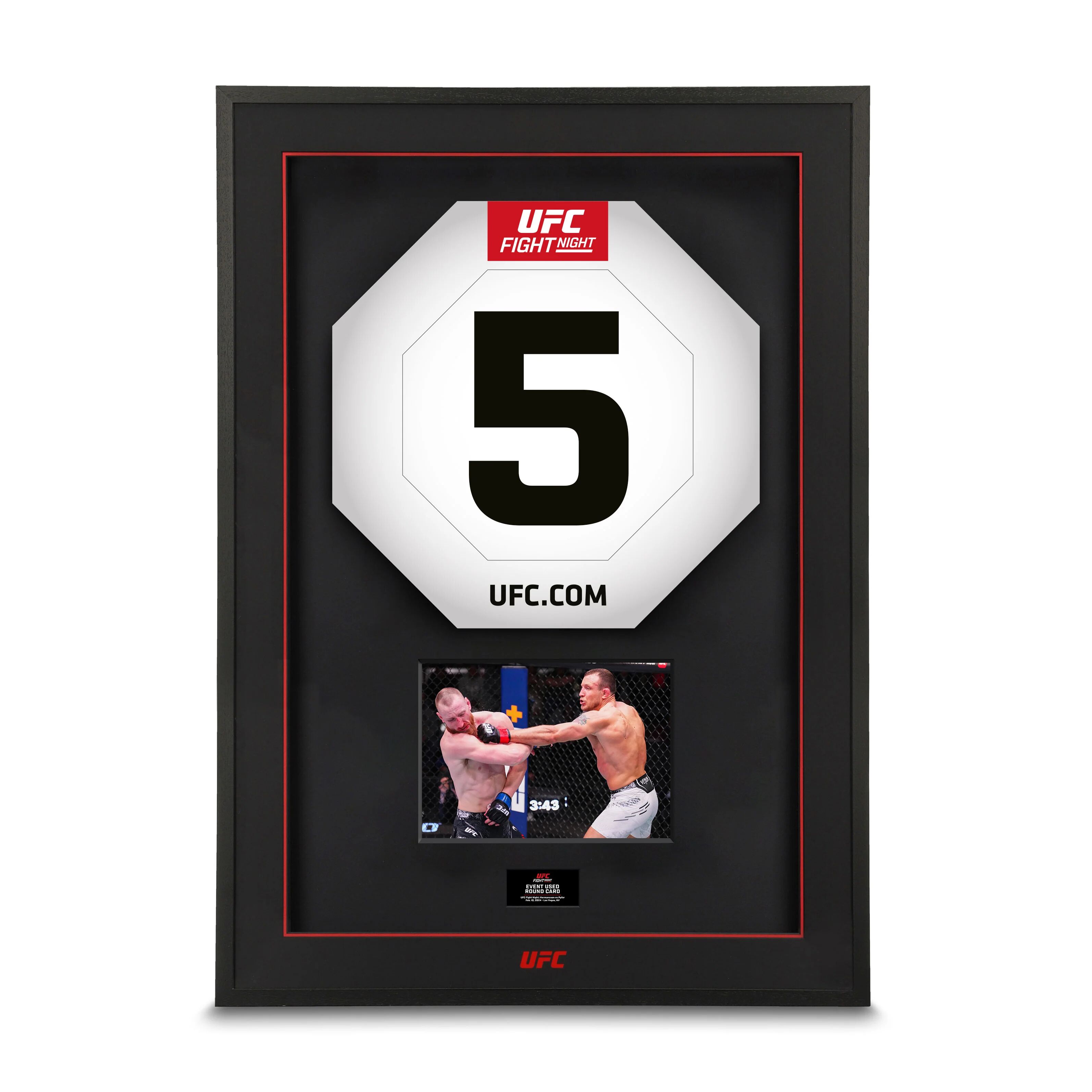 UFC Collectibles UFC Fight Night: Hermansson vs Pyfer Event Used Round Cards