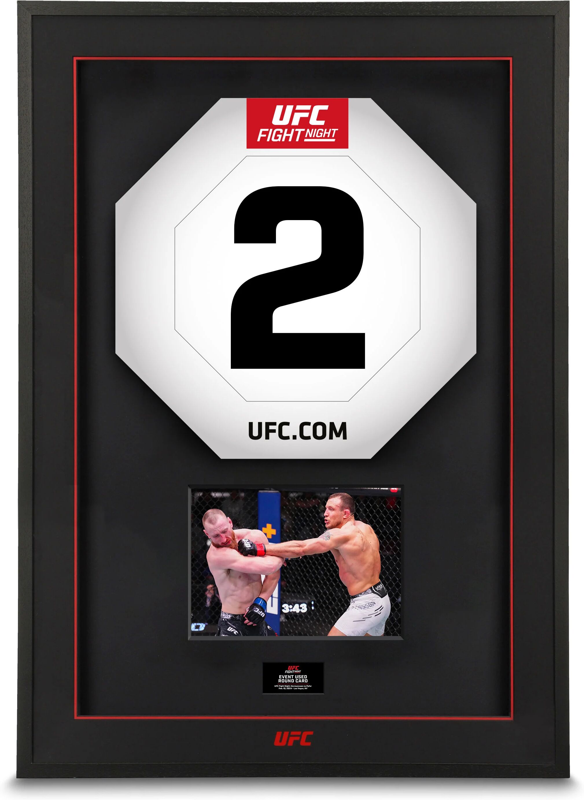 UFC Collectibles UFC Fight Night: Hermansson vs Pyfer Event Used Round Cards