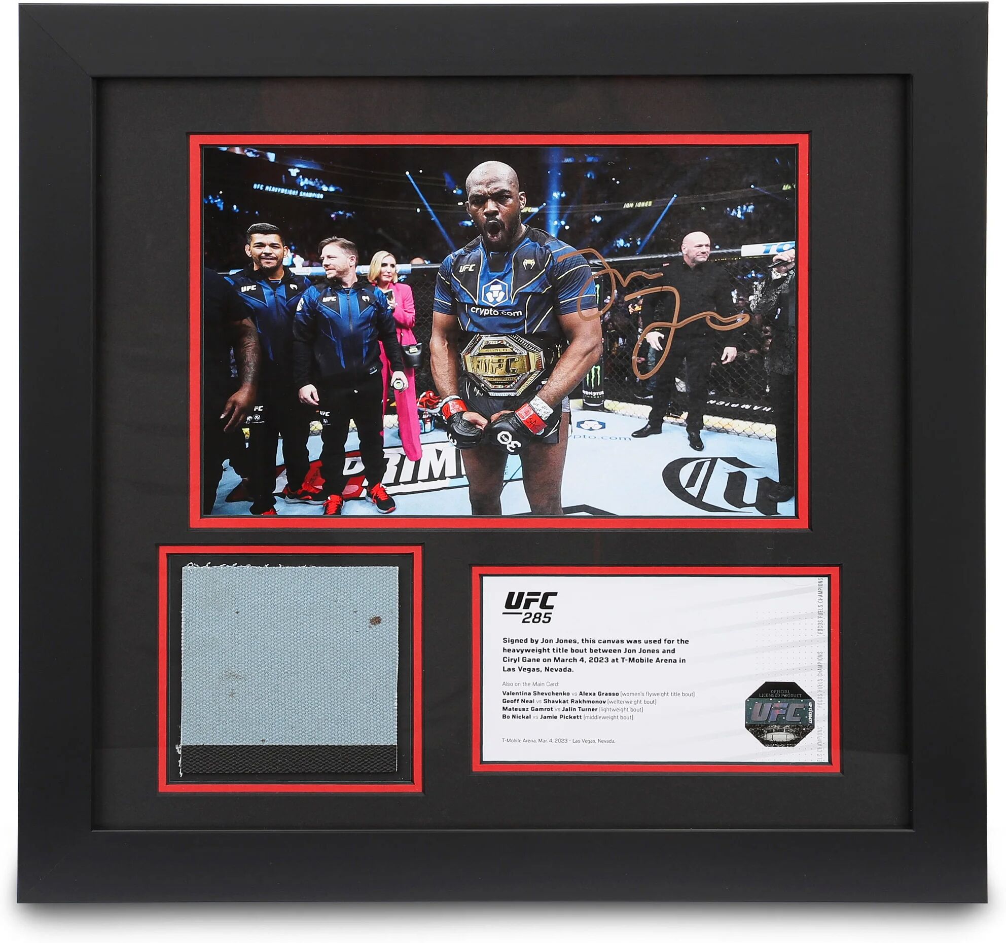 UFC Collectibles Jon Jones Canvas & Signed Photo UFC 285: Jones vs Gane -edition 1