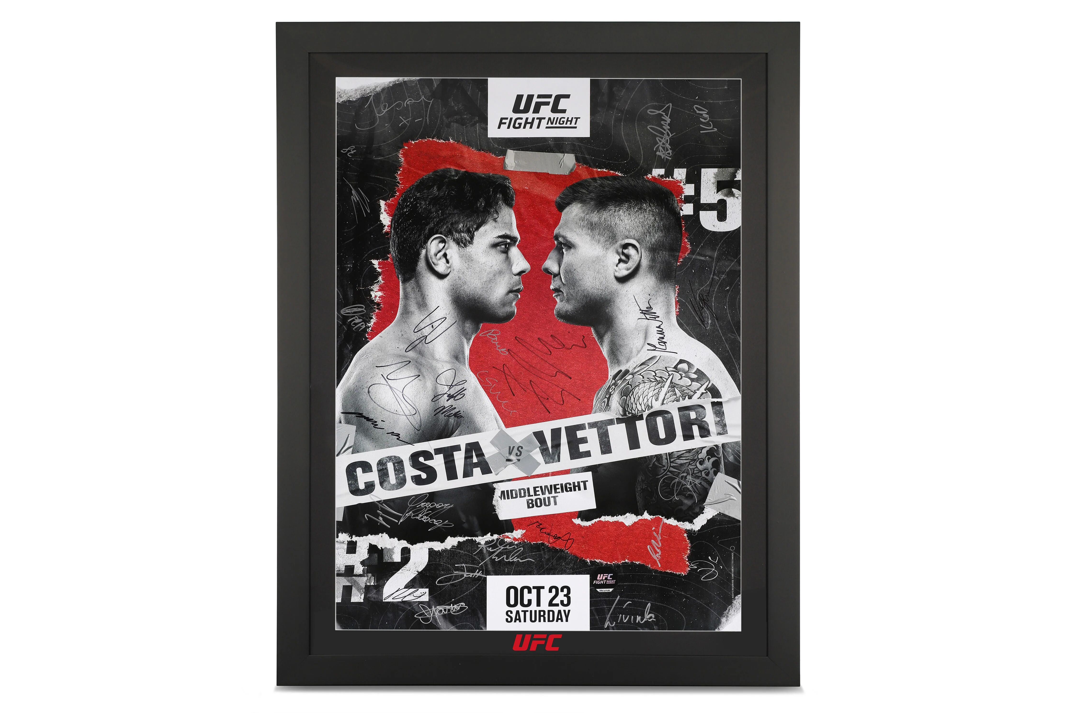 UFC Collectibles UFC Fight Night: Costa vs Vettori Autographed Event Poster