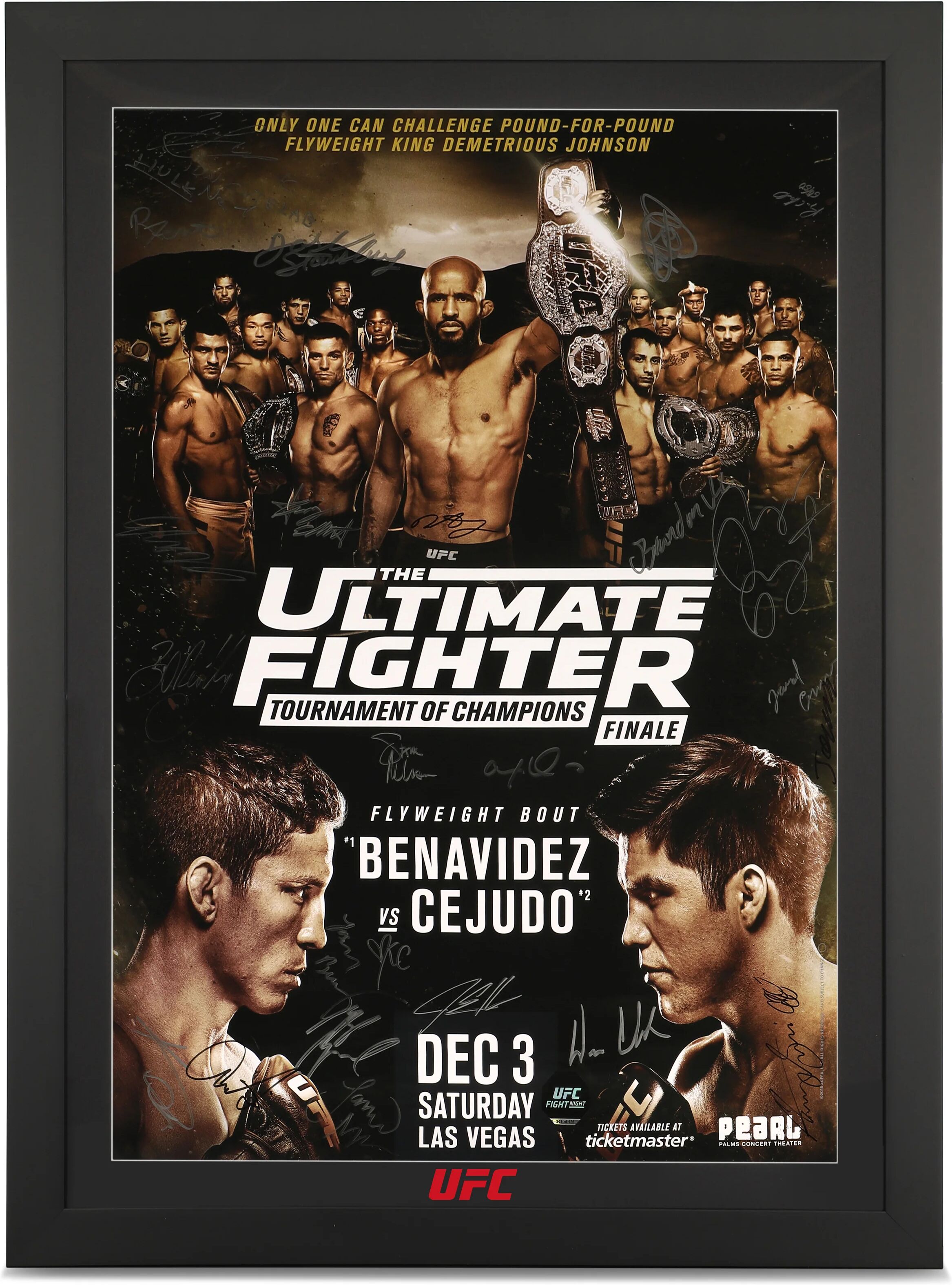 UFC Collectibles TUF 24: Tournament of Champions Autographed Event Poster