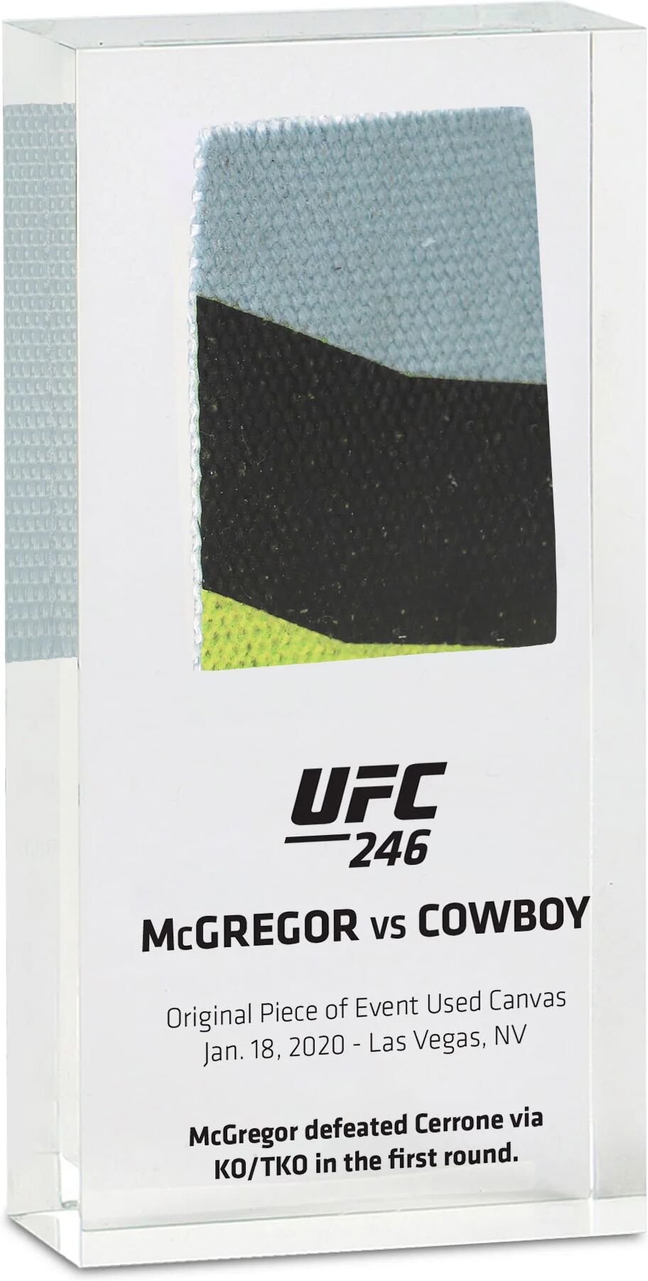 UFC Collectibles UFC 246: McGregor vs Cowboy Canvas In Acrylic