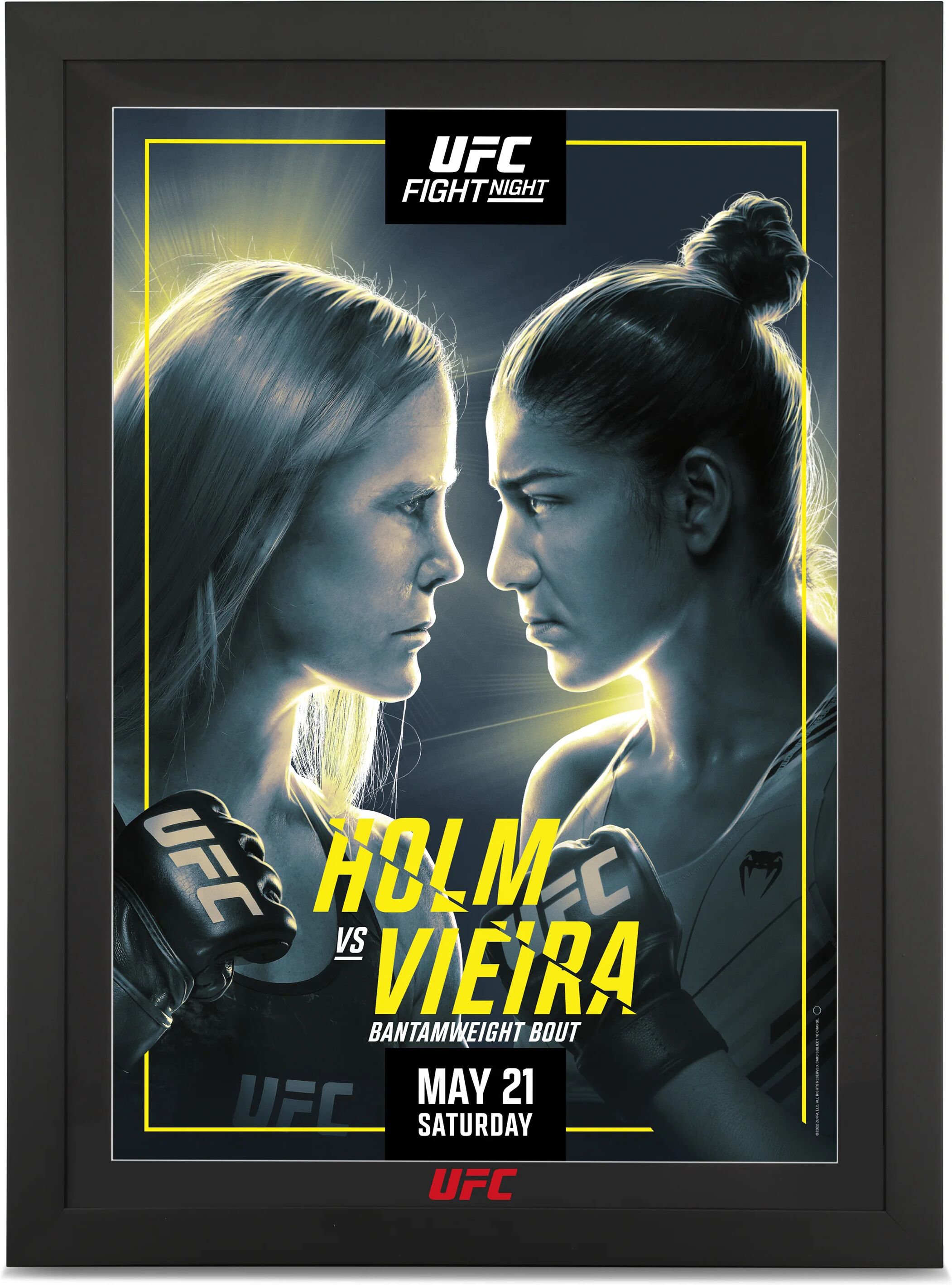 UFC Collectibles UFC Fight Night: Holm vs Vieira Autographed Event Poster