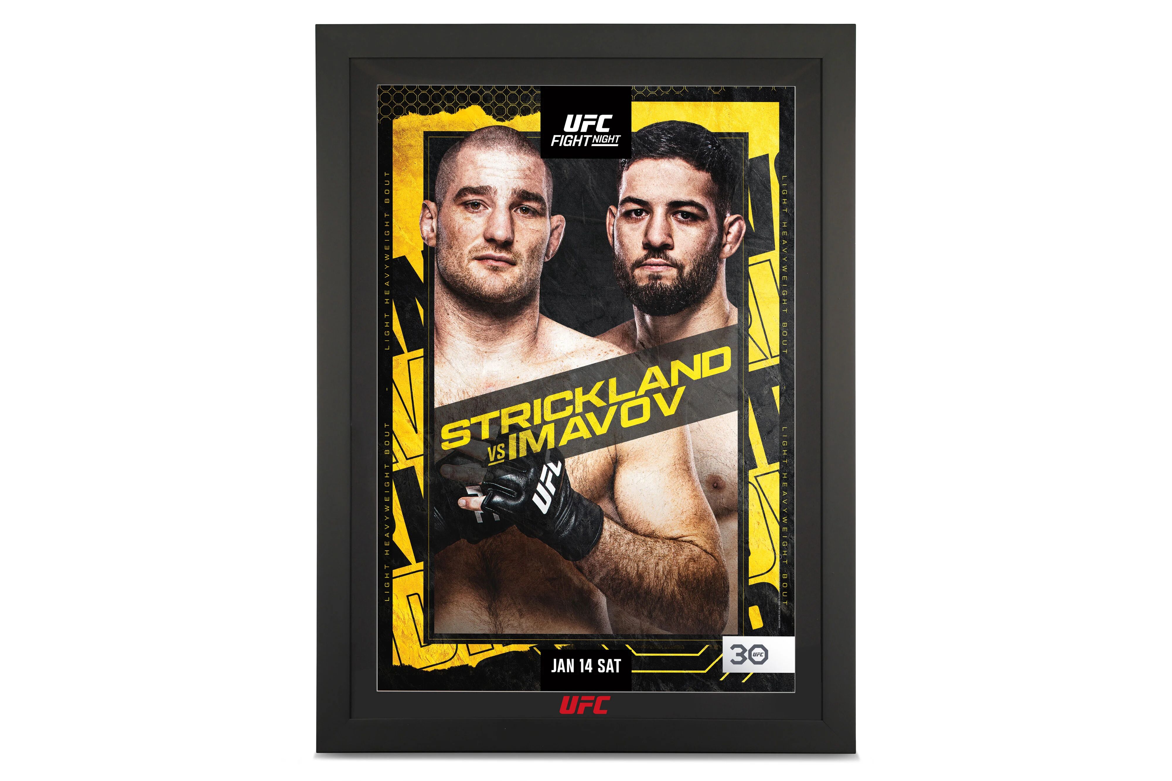 UFC Collectibles UFC Fight Night: Strickland vs Imavov Autographed Event Poster