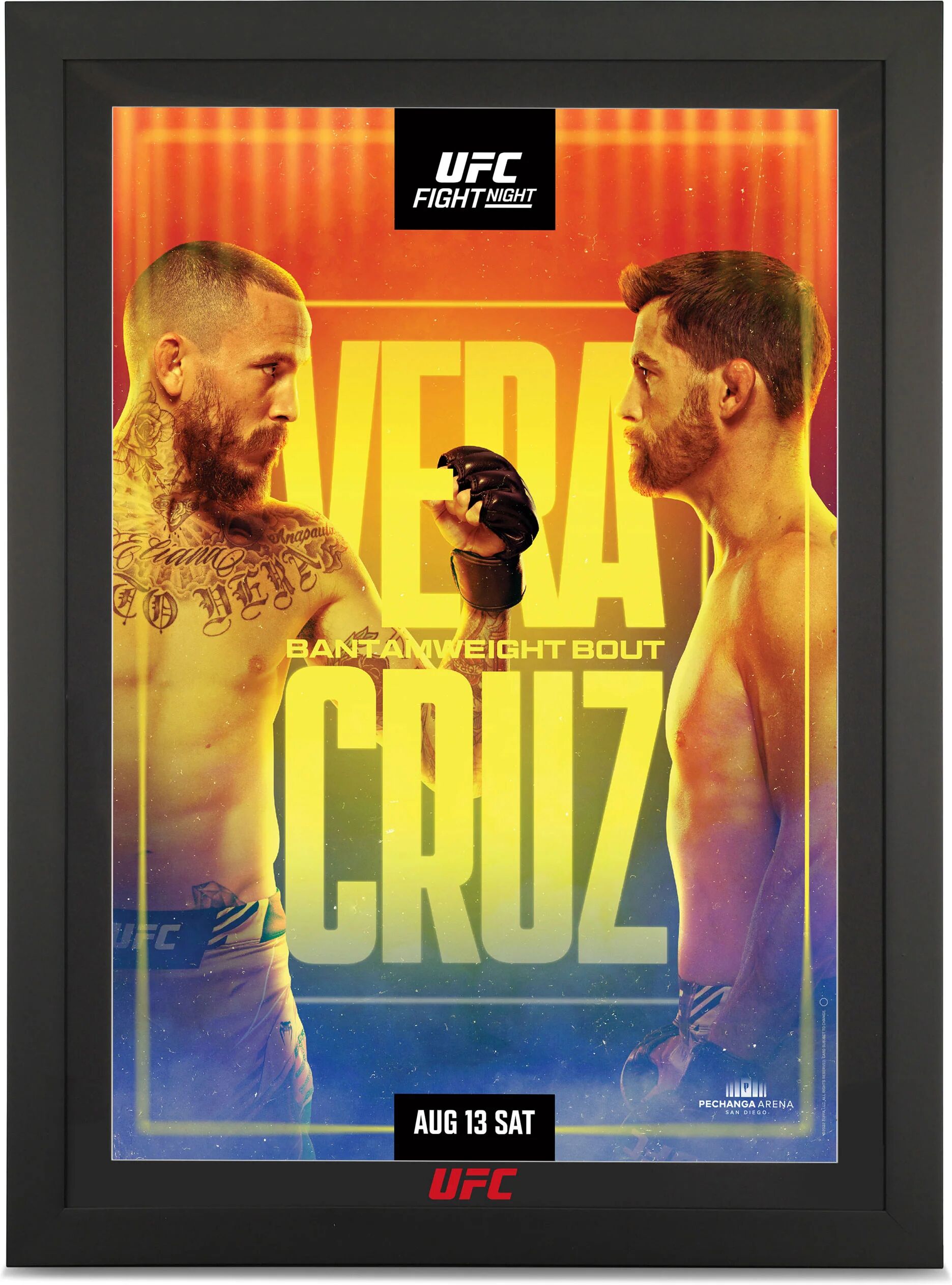 UFC Collectibles UFC Fight Night: Vera vs Cruz Autographed Event Poster